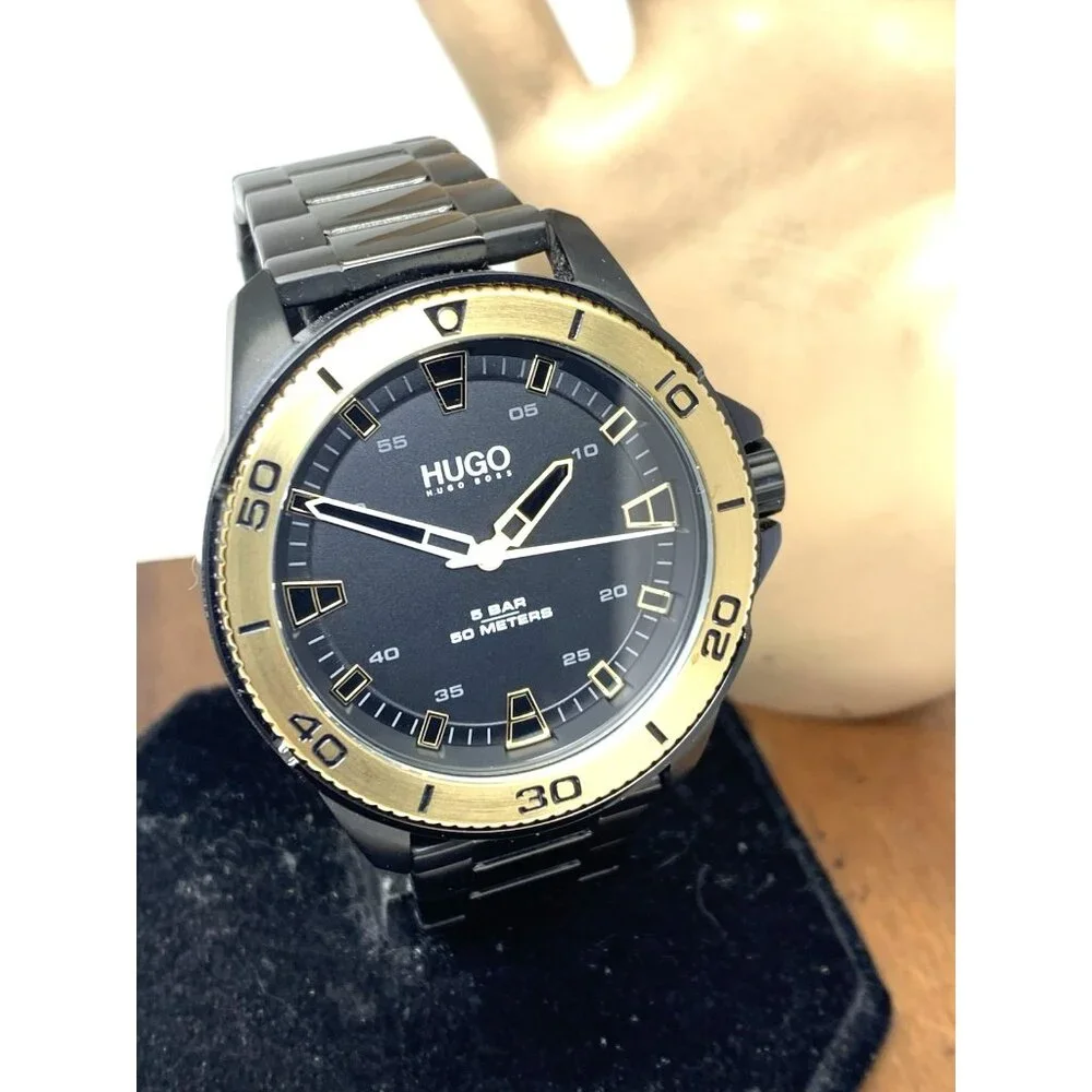Hugo Boss Men's Watch 1530225 Streetdiver Quartz Black Dial Stainless Steel 44mm